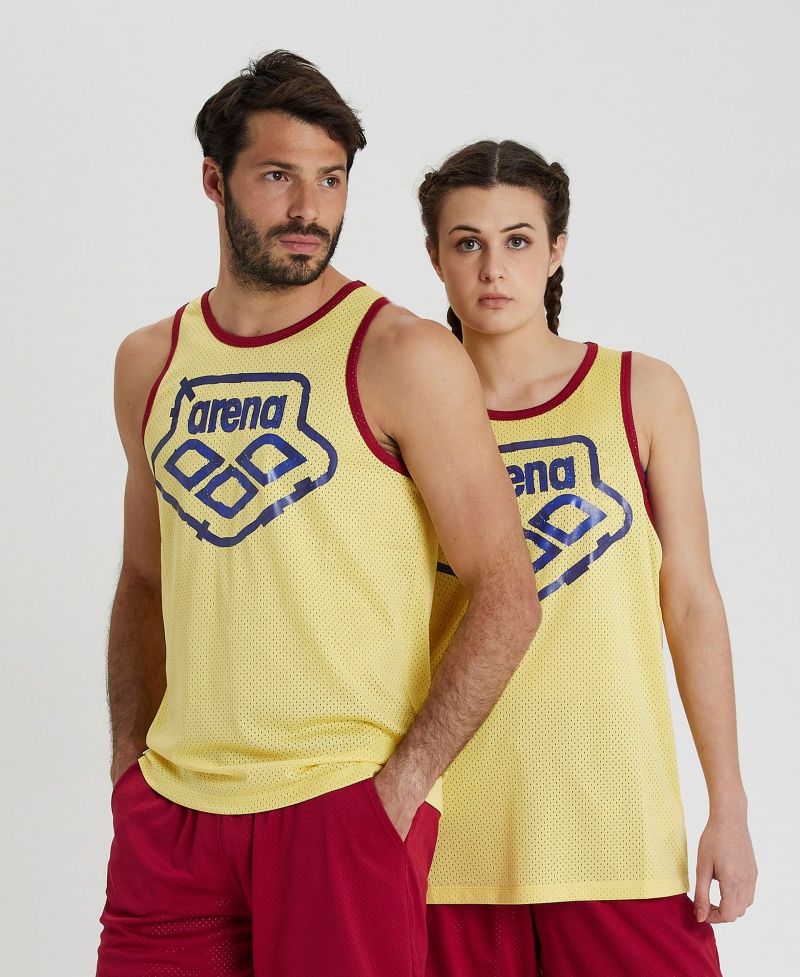 Yellow Arena Icons Mesh Men\'s Tank Top | 47519980