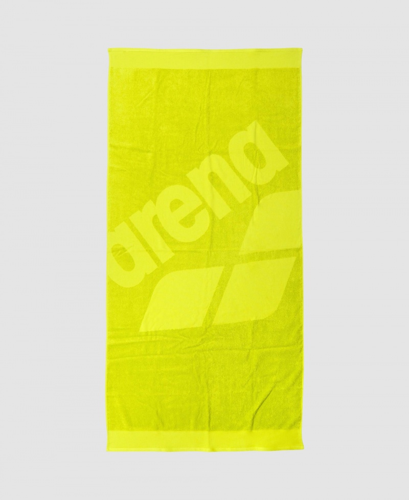 Yellow Arena Logo Beach Men's Towels | 33287696