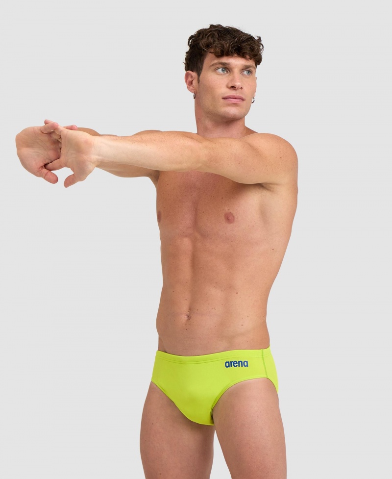 Yellow Arena Team Solid Men's Briefs | 24557837