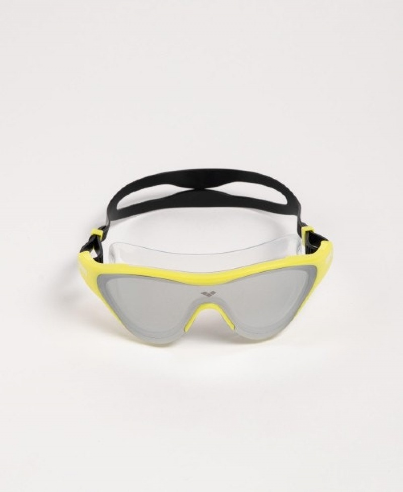 Yellow Arena The One Mirror Mask Women's Swimming Goggles | 28718994