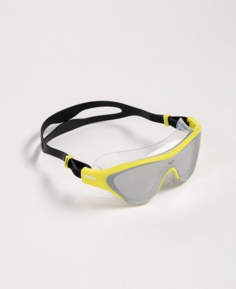 Yellow Arena The One Mirror Mask Women's Swimming Goggles | 28718994